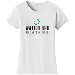 White Port & Company&#174; Fan Favorite Custom T-Shirt - Women's