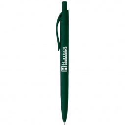 Forest Green Rubberized Click Action Custom Pens