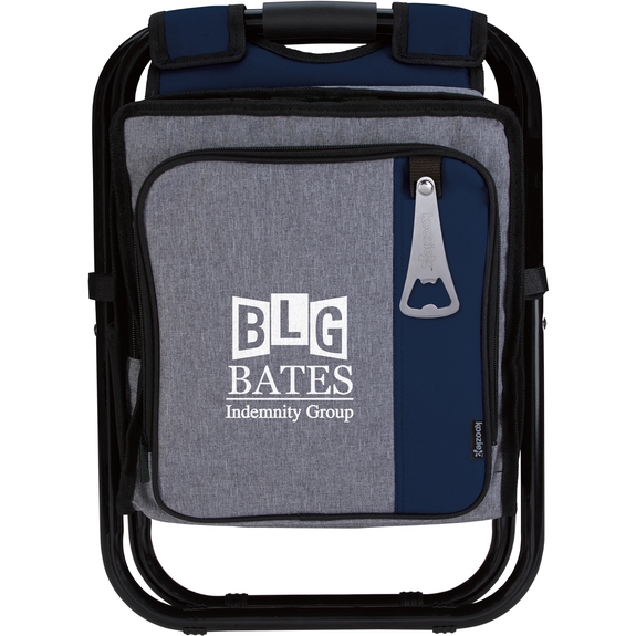 Navy - Koozie Backpack Promotional Cooler Chair