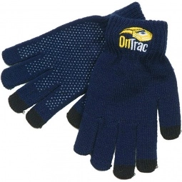 Navy Blue Touchscreen Winter Custom Gloves