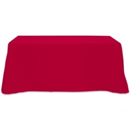 Red 3-Sided Custom Table Cover - 6 ft.