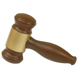 Brown and Gold Gavel Promotional Stress Balls