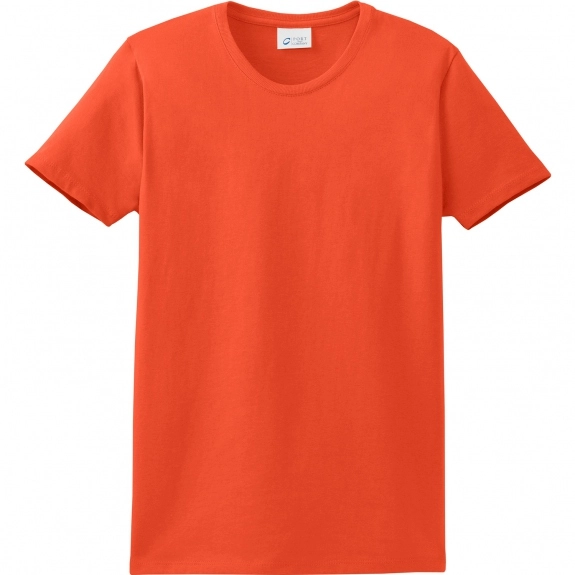 Orange Port & Company Essential Logo T-Shirt - Women's - Dark Colors