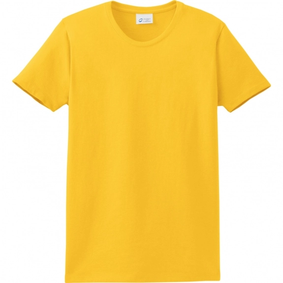 Lemon Yellow Port & Company Essential Logo T-Shirt - Women's - Dark Colors