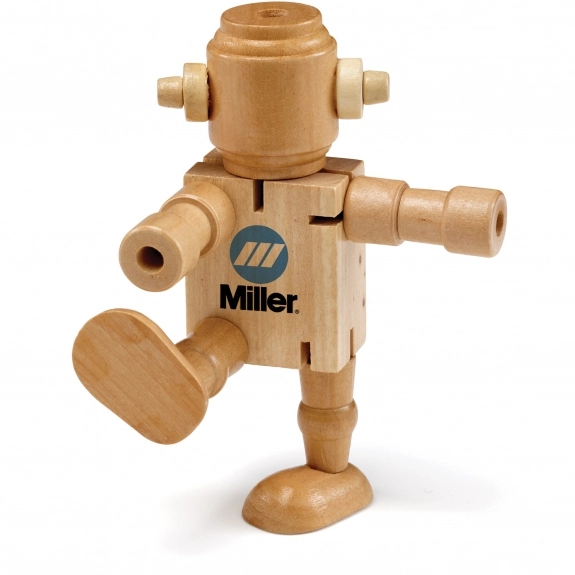 Natural Wood - Wooden Poseable Robot Custom Puzzle