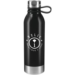 Black - Perth Promotional Stainless Sports Bottle - 25 oz.