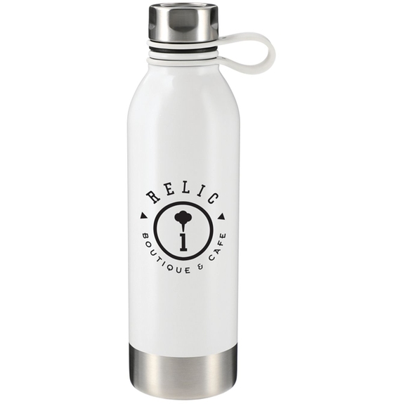 White - Perth Promotional Stainless Sports Bottle - 25 oz.