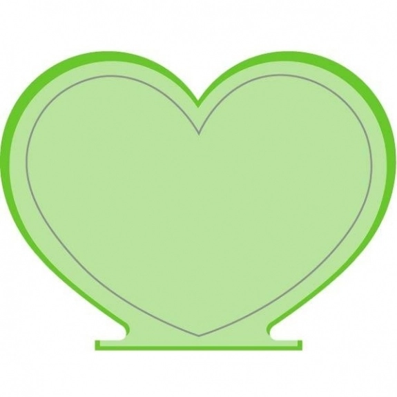 Translucent Lime Green Press n' Stick Custom Calendar - Heart