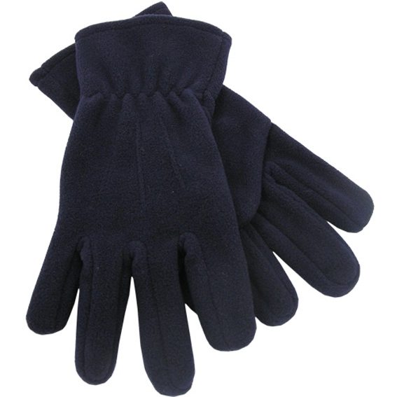 Navy Blue Fleece Winter Custom Gloves