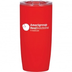 Red - Double Wall Custom Tumbler w/ Spill-Resistant Lid - 19 oz.