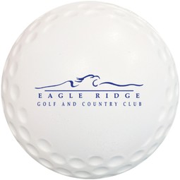 White - Foam Custom Golf Ball Stress Reliever - 2.5"