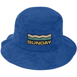 Royal blue - Terry Custom Logo Bucket Hat