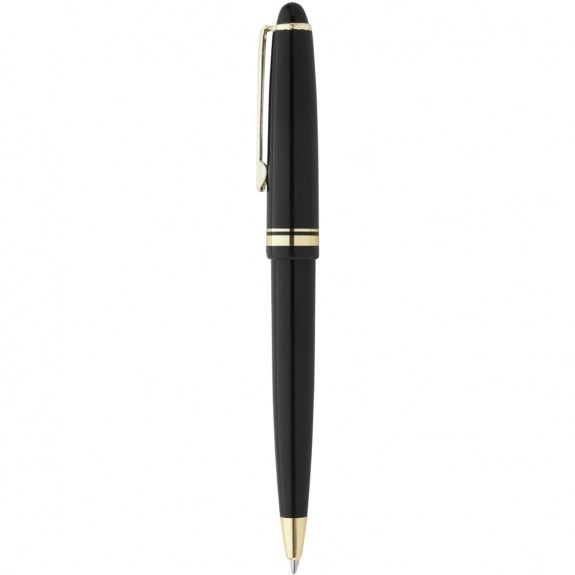 Black Gold Trim Budget Push-Action Promotional Pen