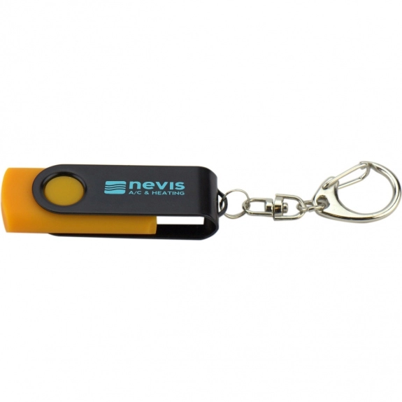Printed Swing Custom USB Flash Drives - Optional Keychain