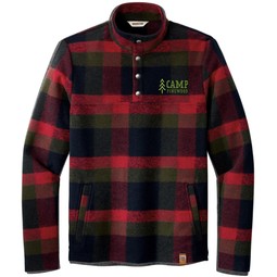 Red Plaid - Russell Outdoors&#53; Basin Snap Custom Pullover - Men's