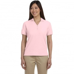 Pink Devon & Jones Pima Pique Short-Sleeve Custom Polo Shirt