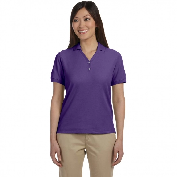 Purple Devon & Jones Pima Pique Short-Sleeve Custom Polo Shirt