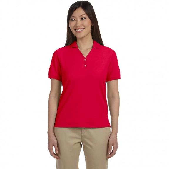 Red Devon & Jones Pima Pique Short-Sleeve Custom Polo Shirt