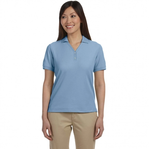 Slate Blue Devon & Jones Pima Pique Short-Sleeve Custom Polo Shirt