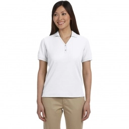 White Devon & Jones Pima Pique Short-Sleeve Custom Polo Shirt