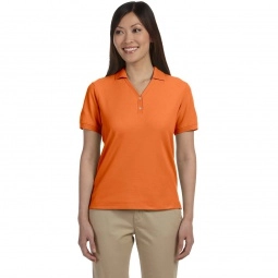 Deep Orange Devon & Jones Pima Pique Short-Sleeve Custom Polo Shirt