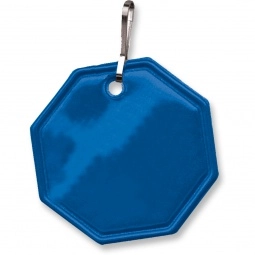 Blue Octagon Shaped Reflective Promotional Zipper Pulls