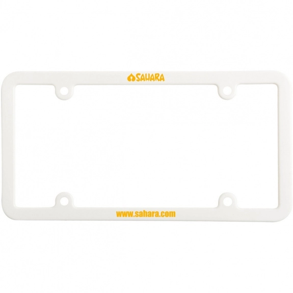 White 4 Holes Universal Custom License Plate Frames