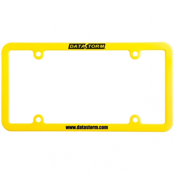 Yellow 4 Holes Universal Custom License Plate Frames