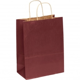 Brick Red Full Color Matte Finish Promotional Shopping Bag