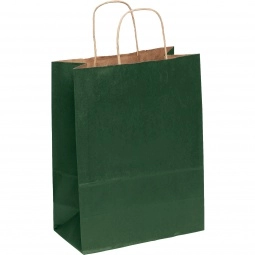 Forest Green Full Color Matte Finish Promotional Shopping Bag