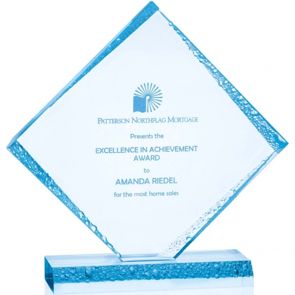 Blue Acrylic Diamond Ice Custom Acrylic Award