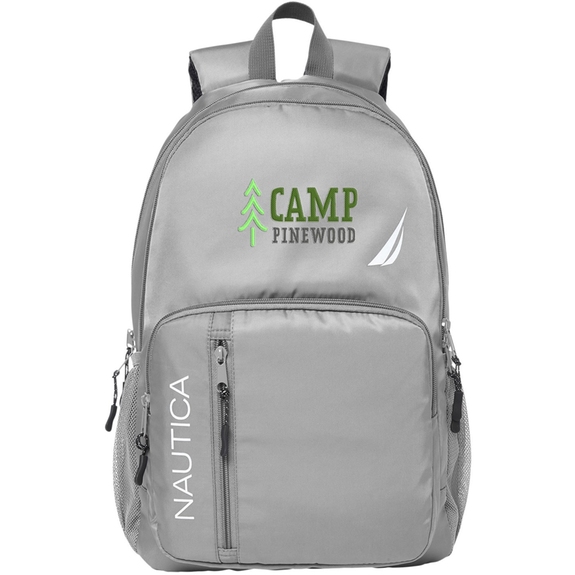 Graphite - Nautica Hold Fast Branded Logo Backpack