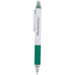 White / Green Sayre Promotional Pen & Custom Logo Highlighter