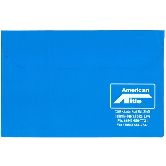 Med Blue Vinyl Underarm Custom Document Envelope