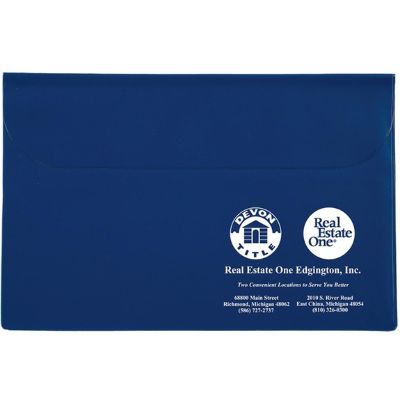 Royal blue Vinyl Underarm Custom Document Envelope