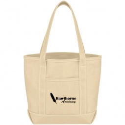 Natural Cotton Canvas Custom Boat Tote Bags