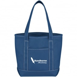 Royal Blue Cotton Canvas Custom Boat Tote Bags