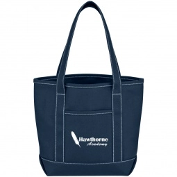Navy Cotton Canvas Custom Boat Tote Bags