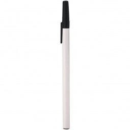 White/Black Trim Stick Custom Imprinted Pen