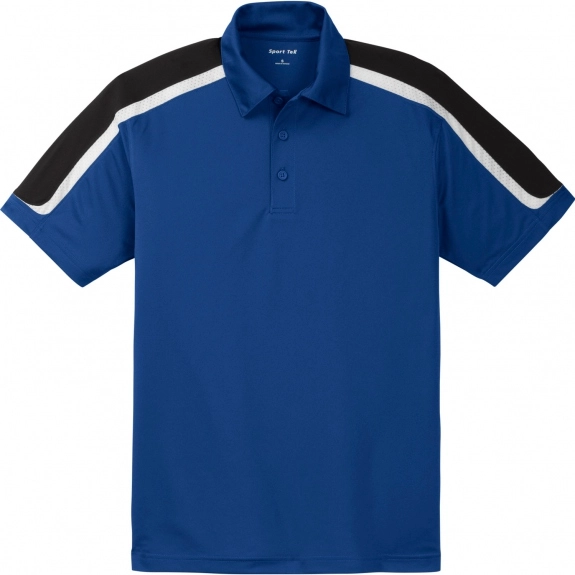 True Royal/Black Sport-Tek Tricolor Sport-Wick Custom Polo Shirt - Me