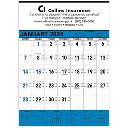Contractor's Custom Calendar - 13 sheet - Blue/Black