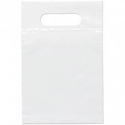 White Recyclable Custom Plastic Bag - 7"w x 10.5"h