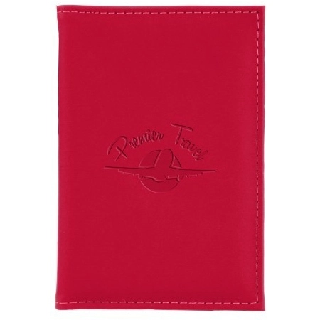Red - Soft Touch RFID Custom Passport Cover