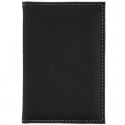 Black - Soft Touch RFID Custom Passport Cover