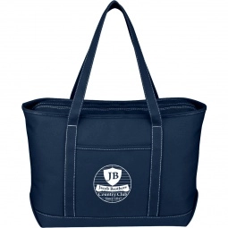 Navy Large Cotton Canvas Boat Custom Totes