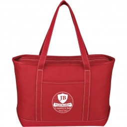 Red Large Cotton Canvas Boat Custom Totes