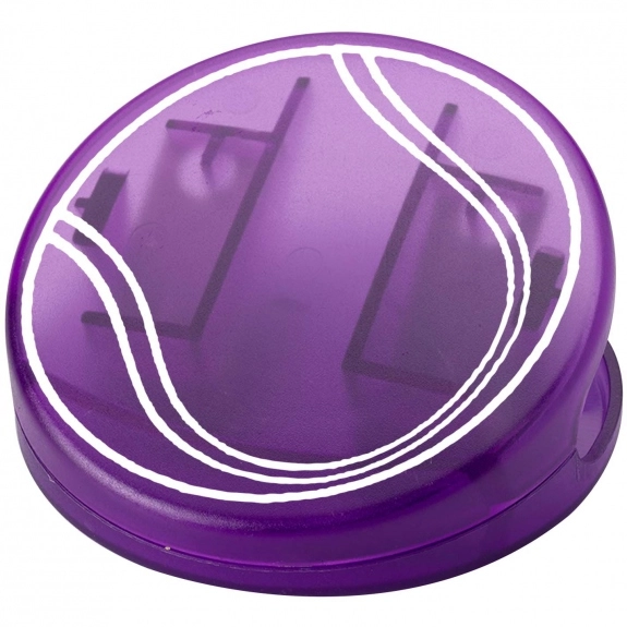 Translucent Purple Tennis Ball Shaped Keep-It Custom Bag Clip