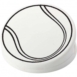 White Tennis Ball Shaped Keep-It Custom Bag Clip