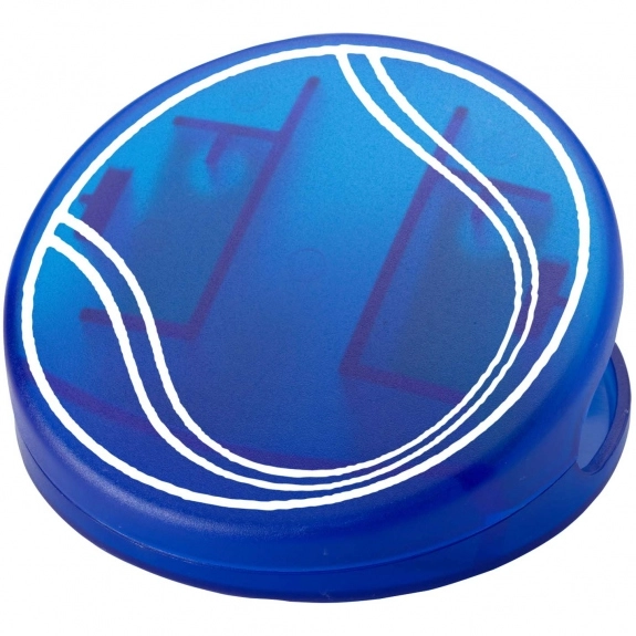 Translucent Blue Tennis Ball Shaped Keep-It Custom Bag Clip