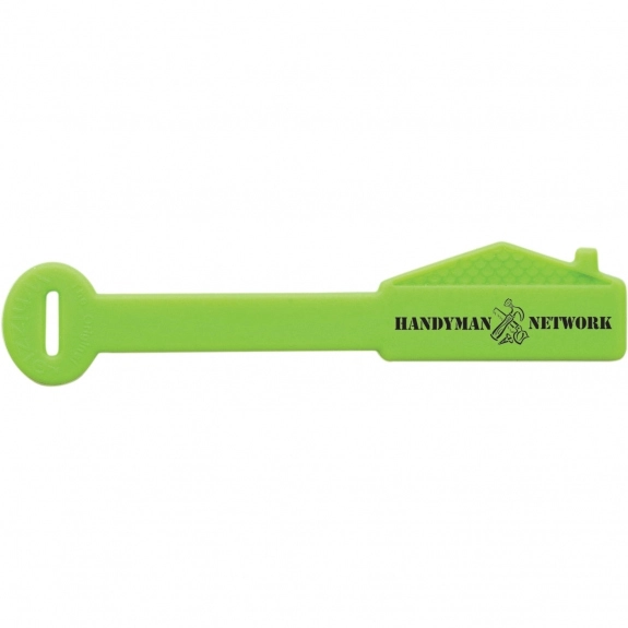 Lime Green Whizzie Spotter Tie Custom Luggage Tags - Mini House